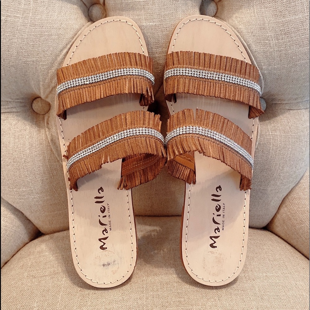 Mariella Summer Slides. Made In Italy. Size 8.5M